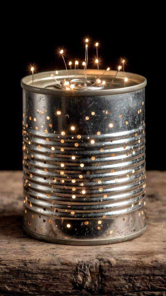 Anleitung 2: Upcycling-Kunst – Windlichter aus Konservendosen